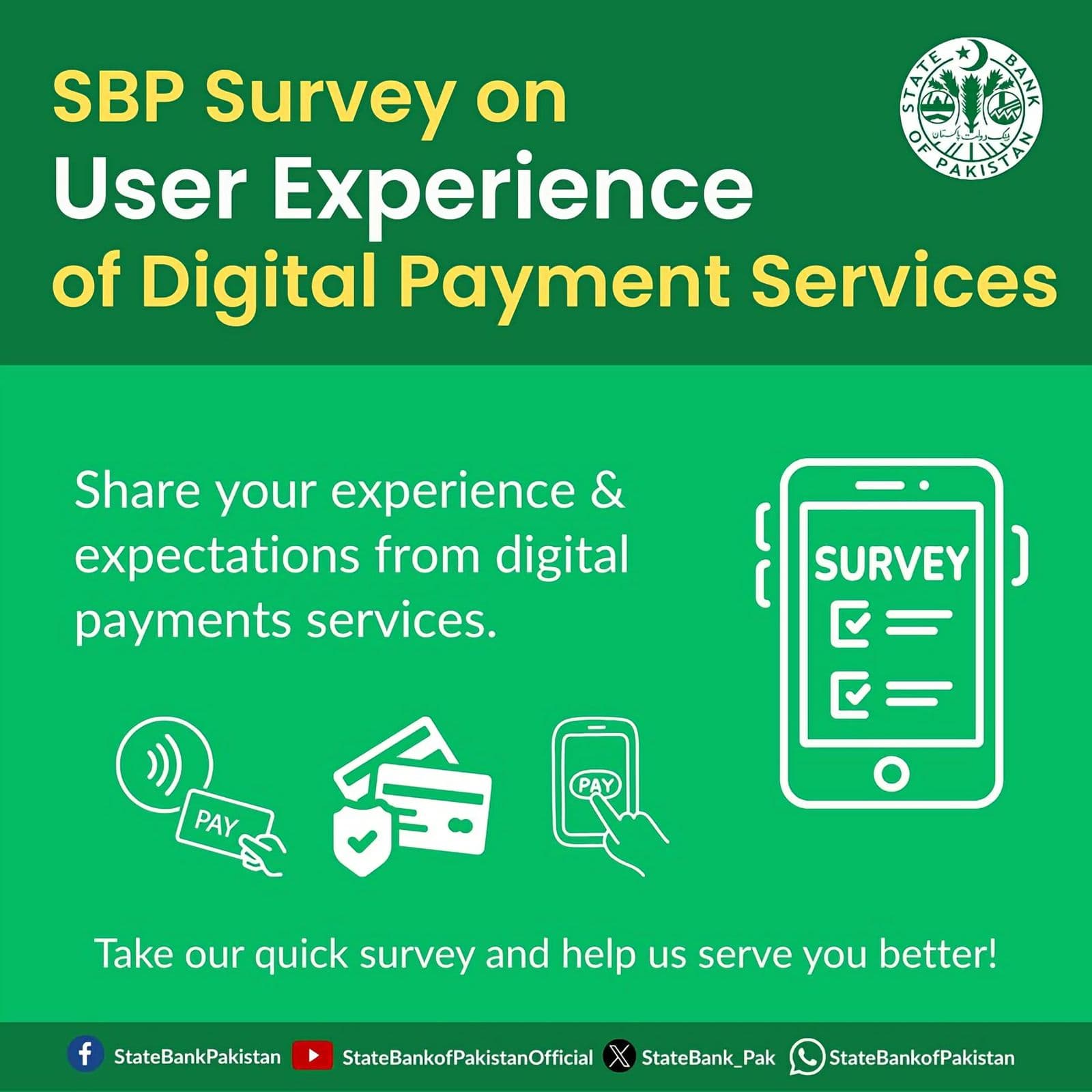 SBP Survey on User Experience of Digital Payment Services